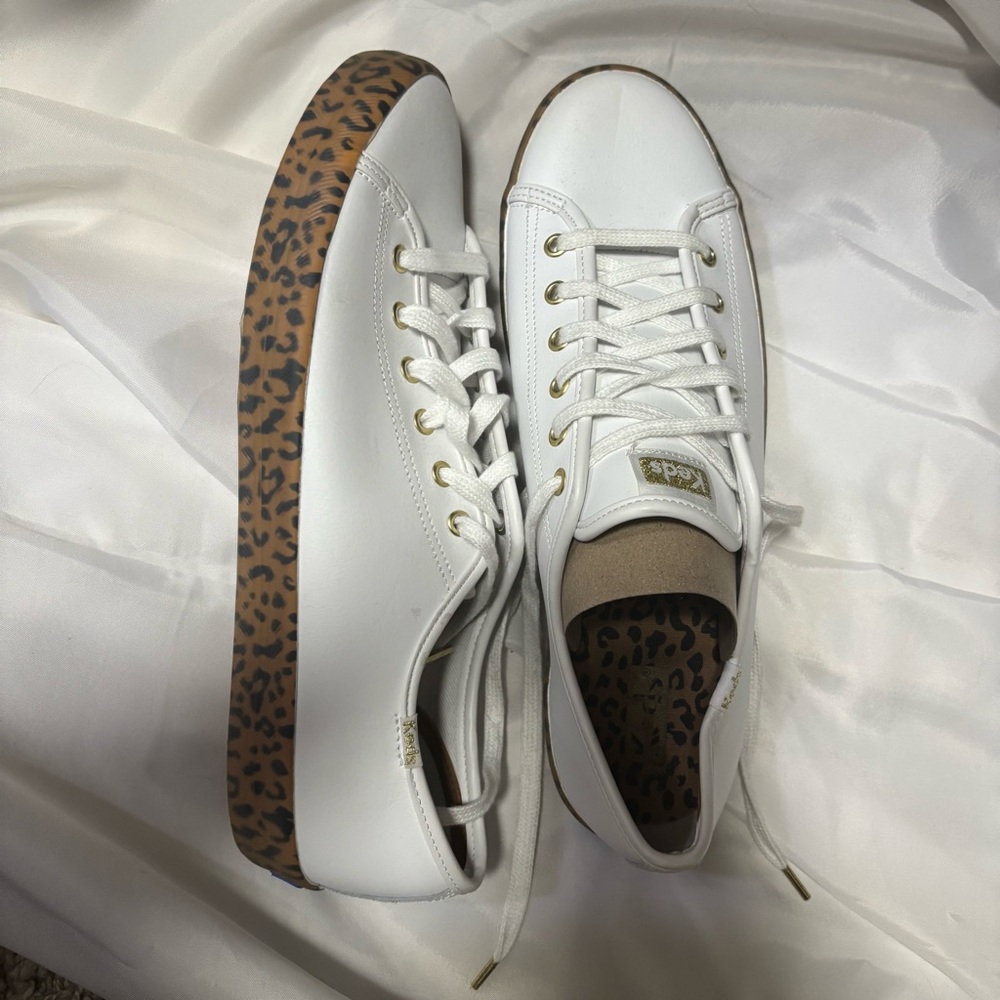 Keds Kickstart Leather Leopard Foxing